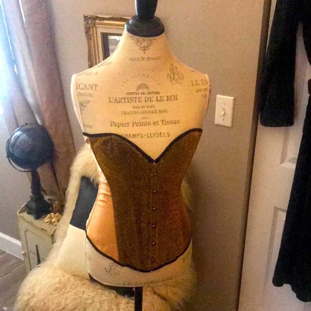 Coppery Gold lace up the back corset